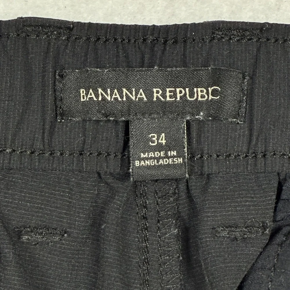 Banana Republic Mens 34 Black Performance Tech Shorts Hiking Golf Gorpcore READ